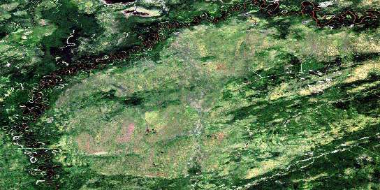 Timberwolf Creek Satellite Map 094I09 at 1:50,000 scale - National Topographic System of Canada (NTS) - Orthophoto