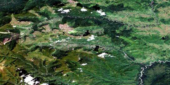 Cheves Creek Satellite Map 094J06 at 1:50,000 scale - National Topographic System of Canada (NTS) - Orthophoto