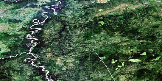 Big Beaver Creek Satellite Map 094J07 at 1:50,000 scale - National Topographic System of Canada (NTS) - Orthophoto