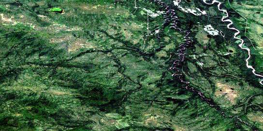 Klua Creek Satellite Map 094J08 at 1:50,000 scale - National Topographic System of Canada (NTS) - Orthophoto