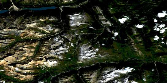 Mount Sylvia Satellite Map 094K01 at 1:50,000 scale - National Topographic System of Canada (NTS) - Orthophoto