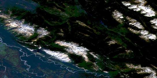 Air photo: Gataga Mountain Satellite Image map 094L10 at 1:50,000 Scale