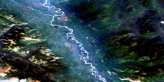 Air photo: Moodie Creek Satellite Image map 094L14 at 1:50,000 Scale