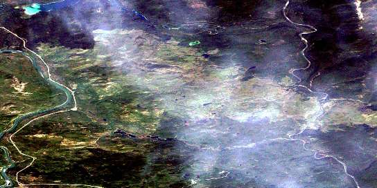 Air photo: Hillgren Lakes Satellite Image map 094M14 at 1:50,000 Scale