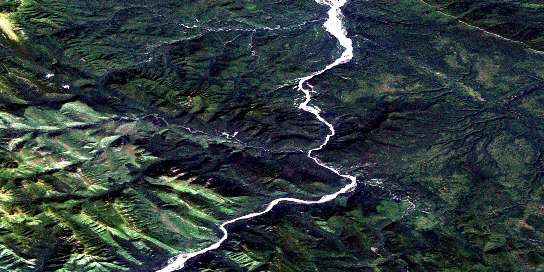 Air photo: Scaffold Creek Satellite Image map 094N02 at 1:50,000 Scale