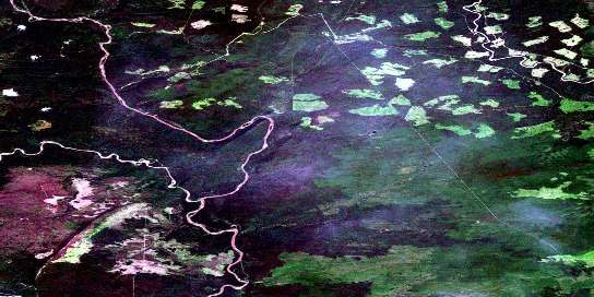 Beaver River Satellite Map 094N16 at 1:50,000 scale - National Topographic System of Canada (NTS) - Orthophoto