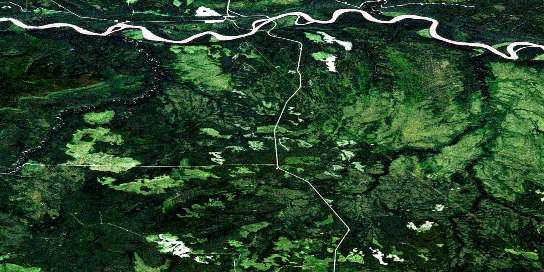 Stanolind Creek Satellite Map 094O03 at 1:50,000 scale - National Topographic System of Canada (NTS) - Orthophoto
