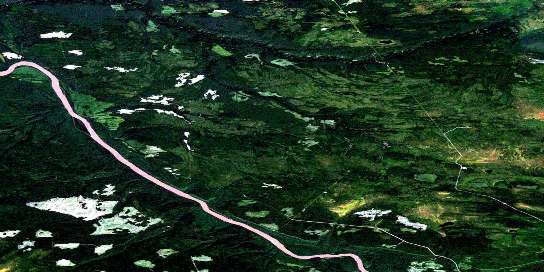 Capot-Blanc Creek Satellite Map 094O05 at 1:50,000 scale - National Topographic System of Canada (NTS) - Orthophoto