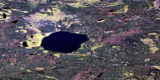 Air photo: Maxhamish Lake Satellite Image map 094O14 at 1:50,000 Scale