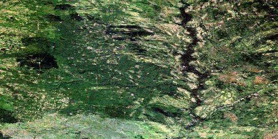 Tooga Creek Satellite Map 094P01 at 1:50,000 scale - National Topographic System of Canada (NTS) - Orthophoto