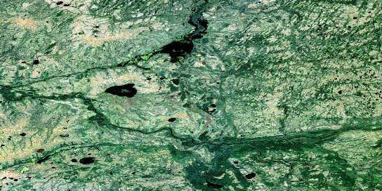 Thinahtea Lake Satellite Map 094P09 at 1:50,000 scale - National Topographic System of Canada (NTS) - Orthophoto