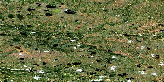 Kimea Creek Satellite Map 094P10 at 1:50,000 scale - National Topographic System of Canada (NTS) - Orthophoto