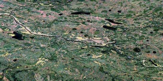 Etset Lake Satellite Map 094P11 at 1:50,000 scale - National Topographic System of Canada (NTS) - Orthophoto