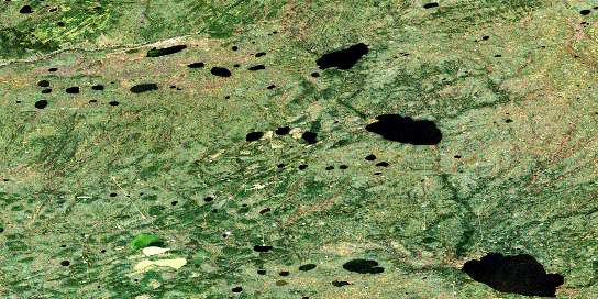 Midwinter Lake Satellite Map 094P15 at 1:50,000 scale - National Topographic System of Canada (NTS) - Orthophoto