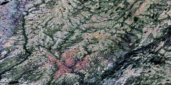 June Lake Satellite Map 094P16 at 1:50,000 scale - National Topographic System of Canada (NTS) - Orthophoto