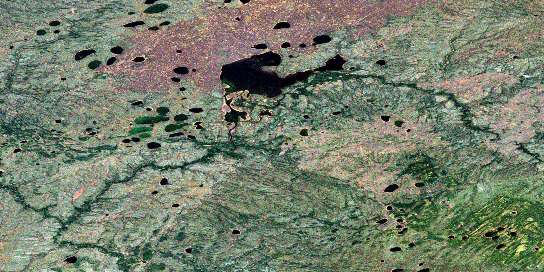 Tetcho Lake Satellite Map 095A07 at 1:50,000 scale - National Topographic System of Canada (NTS) - Orthophoto