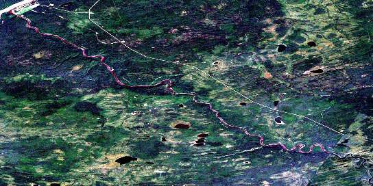 Air photo: Fort Liard Satellite Image map 095B03 at 1:50,000 Scale