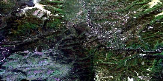 Air photo: Brown Lake Satellite Image map 095C07 at 1:50,000 Scale