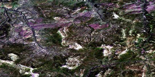 No Title Satellite Map 095C14 at 1:50,000 scale - National Topographic System of Canada (NTS) - Orthophoto