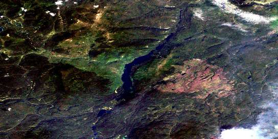 No Title Satellite Map 095D08 at 1:50,000 scale - National Topographic System of Canada (NTS) - Orthophoto