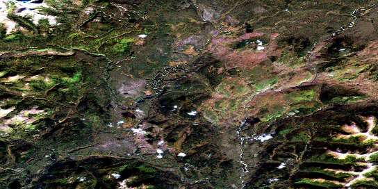 Air photo: Mount Kostiuk Satellite Image map 095D13 at 1:50,000 Scale