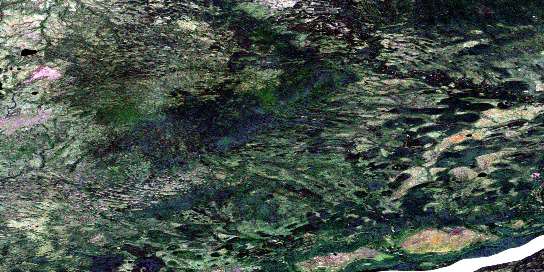 Dehdjida Creek Satellite Map 095G07 at 1:50,000 scale - National Topographic System of Canada (NTS) - Orthophoto