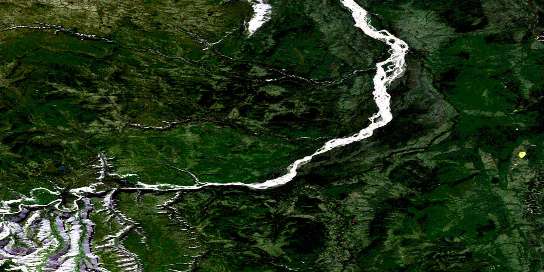 Air photo: Ram River Satellite Image map 095G13 at 1:50,000 Scale