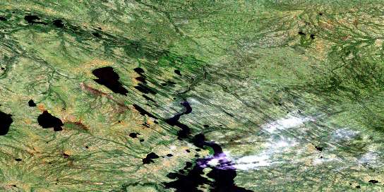 Sibbeston Lake Satellite Map 095G15 at 1:50,000 scale - National Topographic System of Canada (NTS) - Orthophoto
