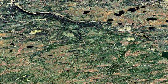 No Title Satellite Map 095H02 at 1:50,000 scale - National Topographic System of Canada (NTS) - Orthophoto