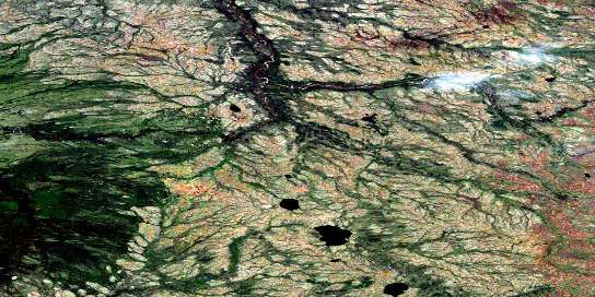 No Title Satellite Map 095I05 at 1:50,000 scale - National Topographic System of Canada (NTS) - Orthophoto
