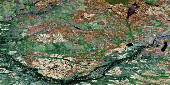 No Title Satellite Map 095I12 at 1:50,000 scale - National Topographic System of Canada (NTS) - Orthophoto