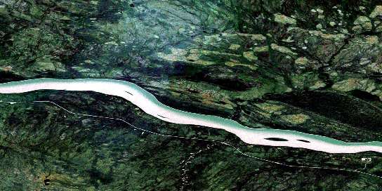 Trail River Satellite Map 095J01 at 1:50,000 scale - National Topographic System of Canada (NTS) - Orthophoto