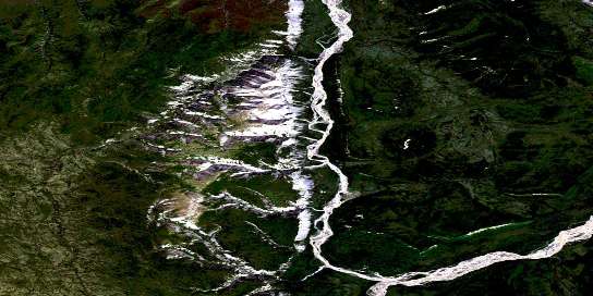Air photo: Battlement Creek Satellite Image map 095J04 at 1:50,000 Scale