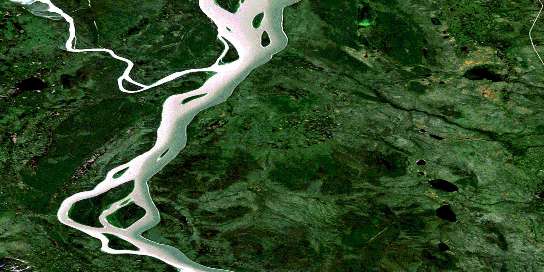 Camsell Bend Satellite Map 095J06 at 1:50,000 scale - National Topographic System of Canada (NTS) - Orthophoto