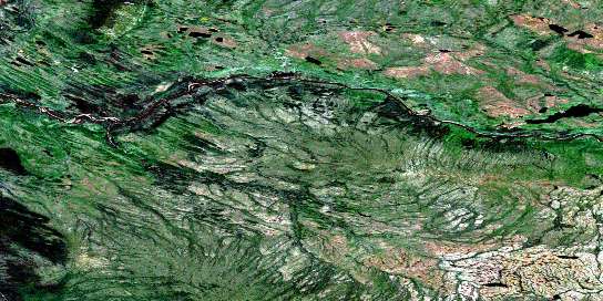 No Title Satellite Map 095J10 at 1:50,000 scale - National Topographic System of Canada (NTS) - Orthophoto