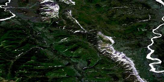 Air photo: Paynaychee Mountain Satellite Image map 095J12 at 1:50,000 Scale