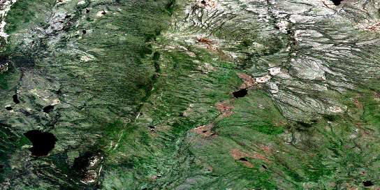 Peekaya Lake Satellite Map 095J15 at 1:50,000 scale - National Topographic System of Canada (NTS) - Orthophoto