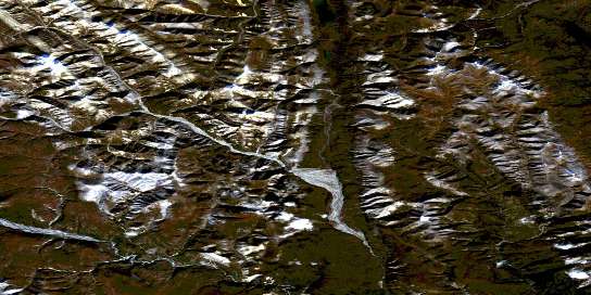 Dekale Creek Satellite Map 095K07 at 1:50,000 scale - National Topographic System of Canada (NTS) - Orthophoto