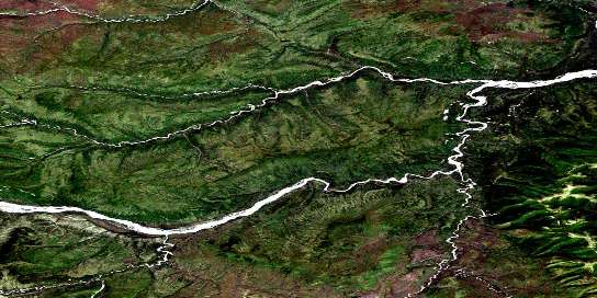 English Chief River Satellite Map 095K09 at 1:50,000 scale - National Topographic System of Canada (NTS) - Orthophoto