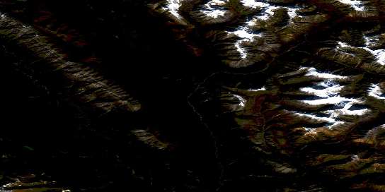 Dolf Mountain Satellite Map 095L03 at 1:50,000 scale - National Topographic System of Canada (NTS) - Orthophoto