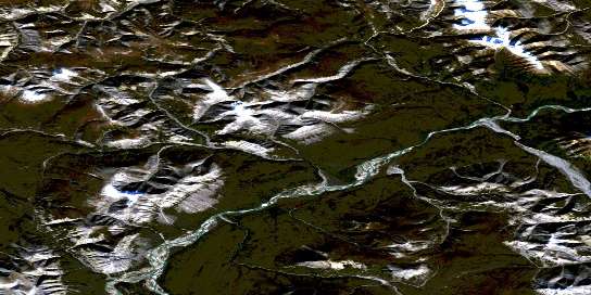 No Title Satellite Map 095M08 at 1:50,000 scale - National Topographic System of Canada (NTS) - Orthophoto