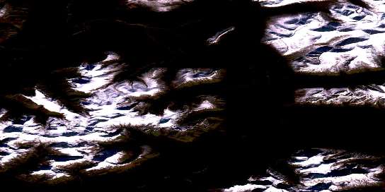 Shezal Canyon Satellite Map 095M12 at 1:50,000 scale - National Topographic System of Canada (NTS) - Orthophoto