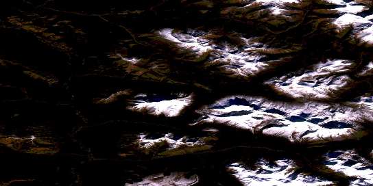 Air photo: Vanishing Ram Creek Satellite Image map 095M13 at 1:50,000 Scale