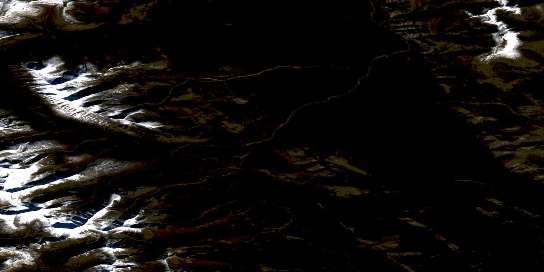 Dark Rock Creek Satellite Map 095M15 at 1:50,000 scale - National Topographic System of Canada (NTS) - Orthophoto