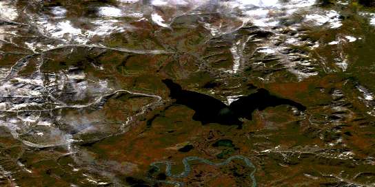 Air photo: Wrigley Lake Satellite Image map 095M16 at 1:50,000 Scale