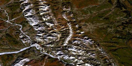 Dusky Range Satellite Map 095N03 at 1:50,000 scale - National Topographic System of Canada (NTS) - Orthophoto