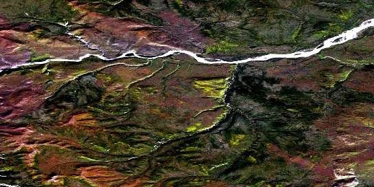No Title Satellite Map 095N14 at 1:50,000 scale - National Topographic System of Canada (NTS) - Orthophoto