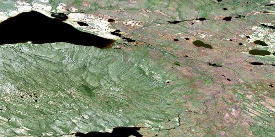No Title Satellite Map 095O01 at 1:50,000 scale - National Topographic System of Canada (NTS) - Orthophoto