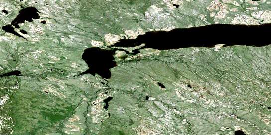 Paeenfee Lake Satellite Map 095O02 at 1:50,000 scale - National Topographic System of Canada (NTS) - Orthophoto