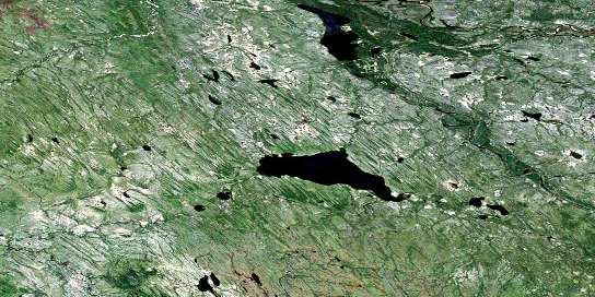 Nothaykay Lake Satellite Map 095O10 at 1:50,000 scale - National Topographic System of Canada (NTS) - Orthophoto